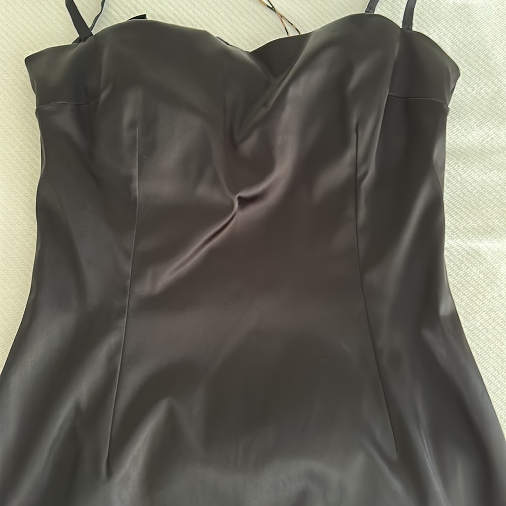 Dolce & Gabbana Black Satin Spaghetti-Strap Midi Dress - Picture 11 of 14